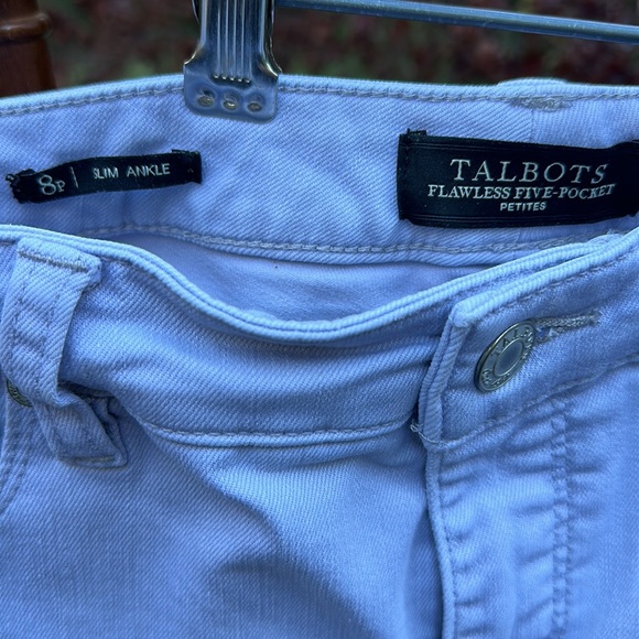 Talbots flawless 5 pockets slim ankle petites jeans light grey 8P - Picture 5 of 6